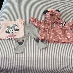 Pink Minnie Mouse Polka Dot Jacket Set